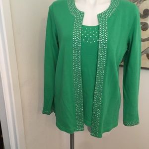 A sweater and blouse Set